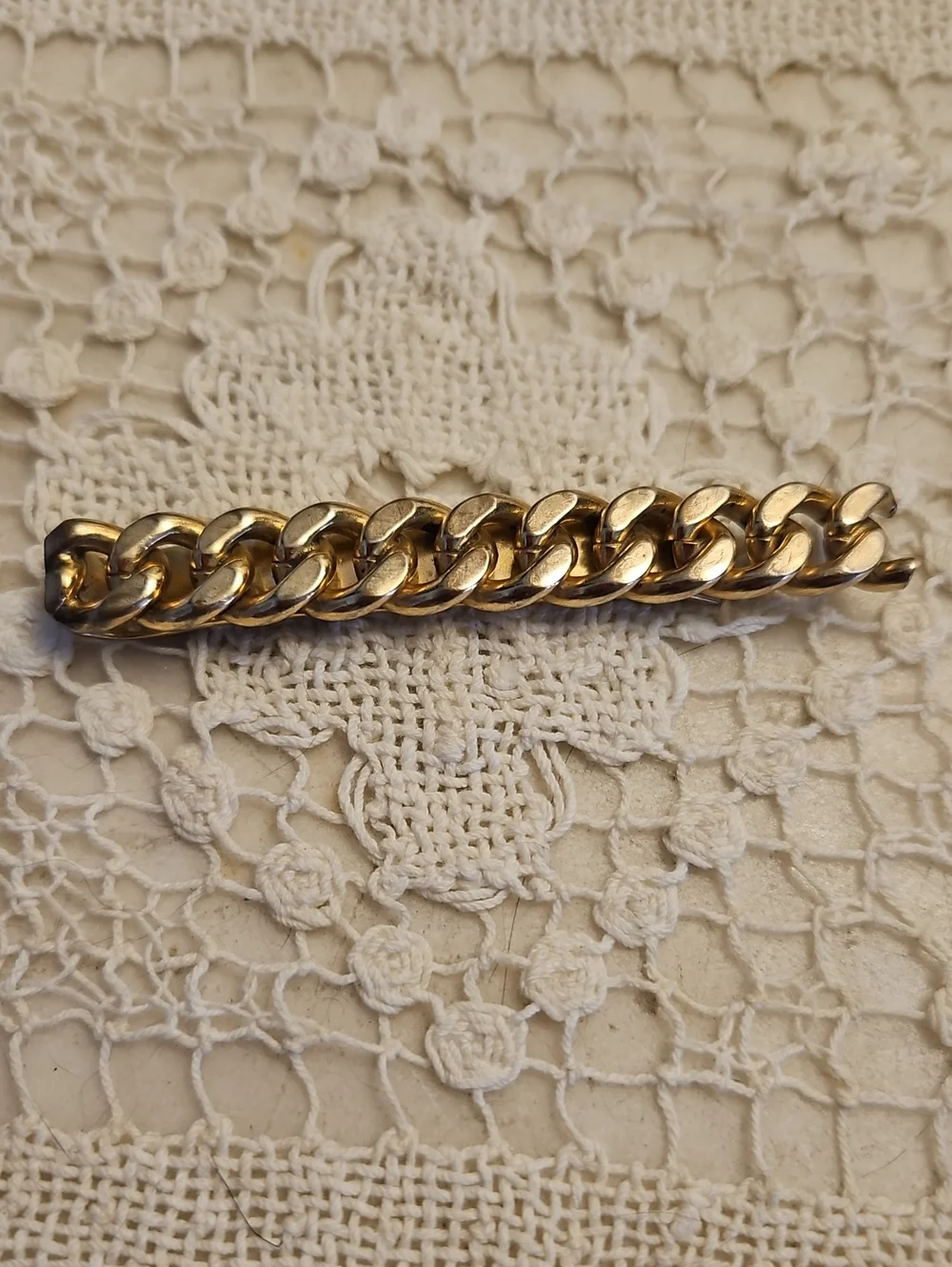 ANSON Chain Link Tie/Lapel Bar Clip Vintage    EUC